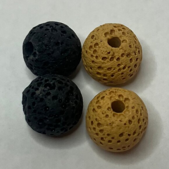 Multi Coloured Lava Stone Beads Round Loose Spacer Beads for Jewelry Making - Picture 6 of 8